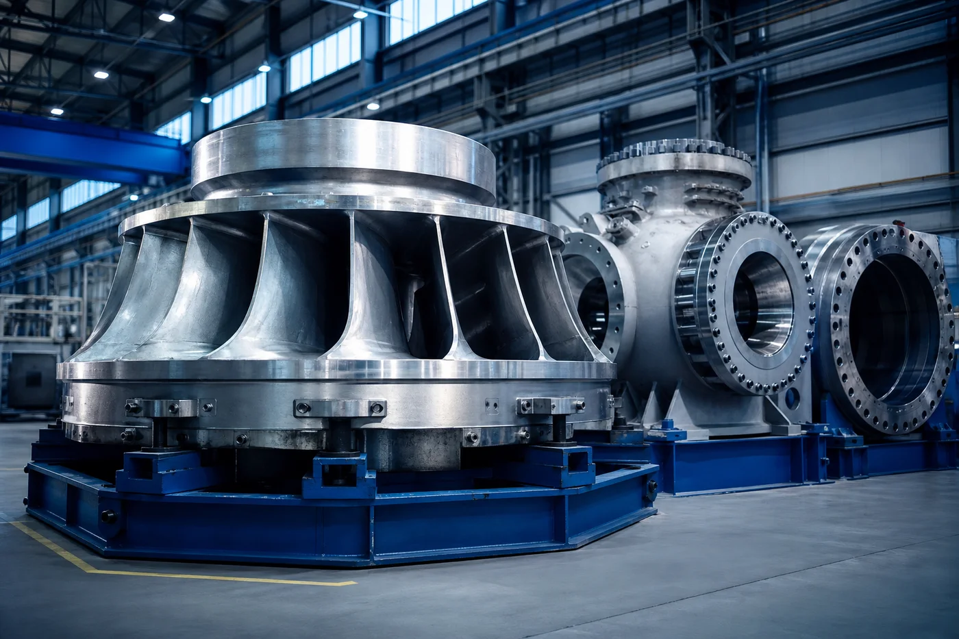 Grande turbina e componenti per impianti energetici